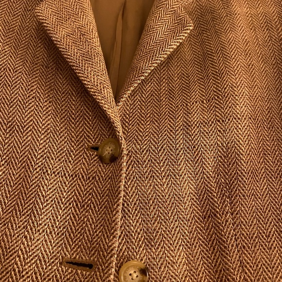Ralph Lauren Tan Herringbone Blazer - Picture 3 of 4